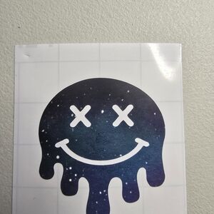 Galaxy Drip Smiley Wall Art